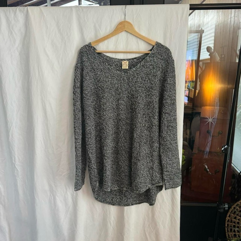 Faded glory 🩶 women’s oversized, heathered gray knit sweater size XL